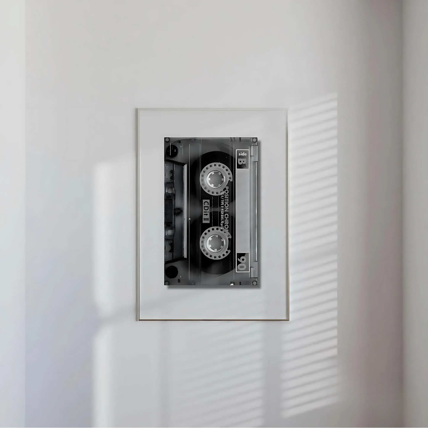 Cuadro Decorativo Musical Cassette Real