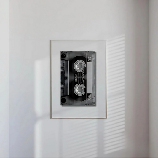 Cuadro Decorativo Musical Cassette Real