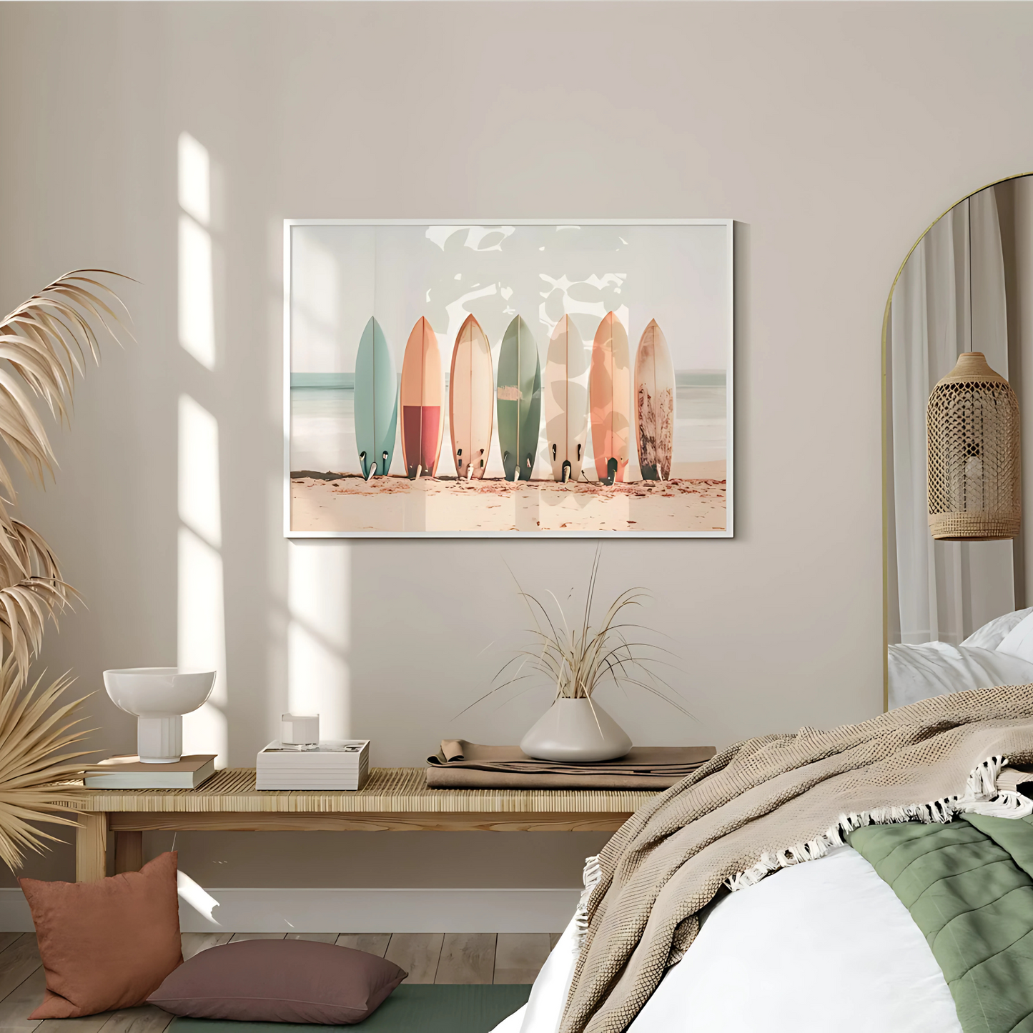 Cuadro Decorativo Ilustración Tablas De Surf