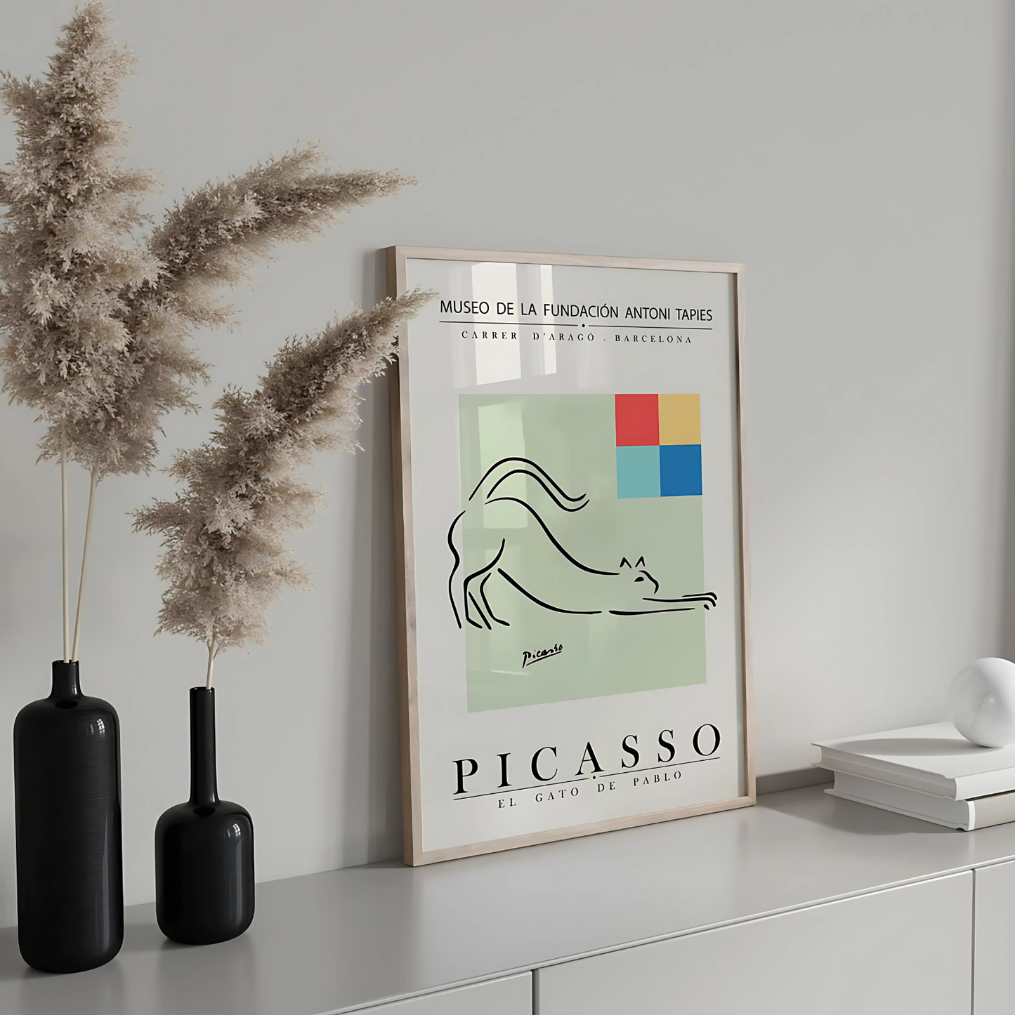 Cuadro Decorativo Abstracto Picasso Gato