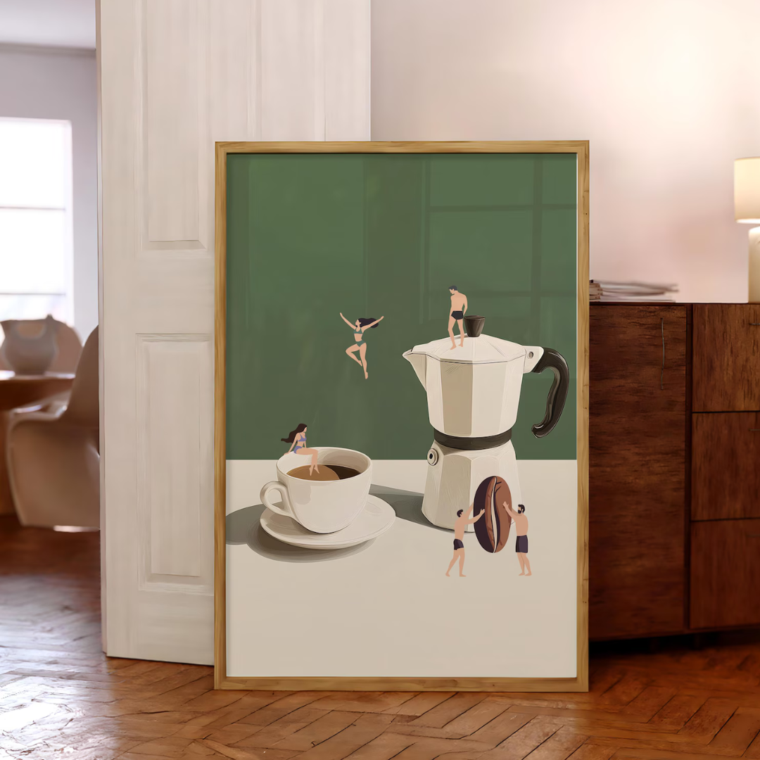 Cuadro Decorativo aventura de café