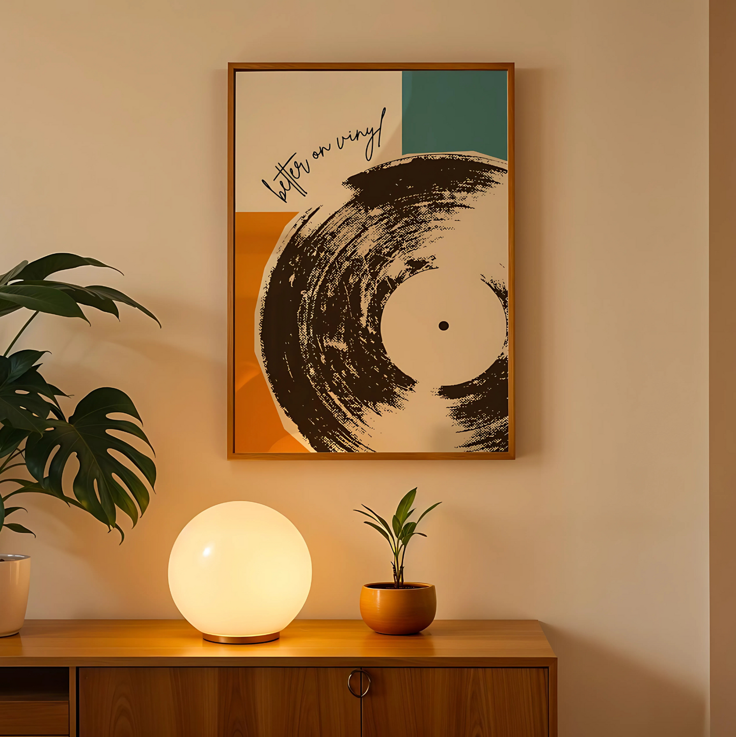 Cuadro Decorativo Musical Vinilo "Beter On Vinyl"