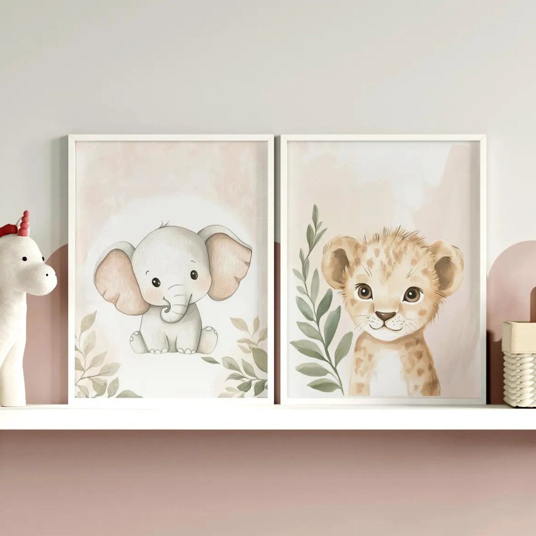 Set x3 Cuadros Osito Planetas Infantil