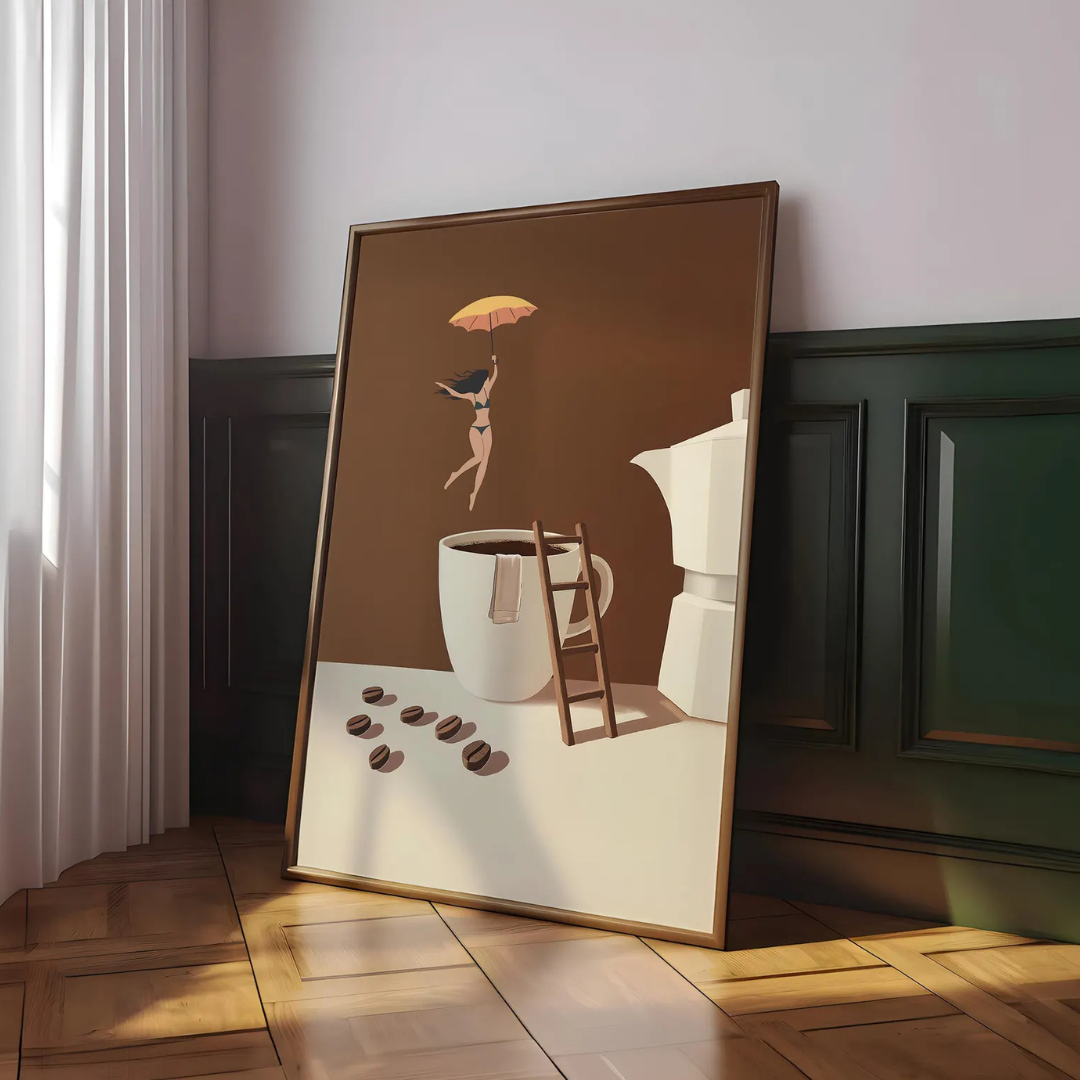 Cuadro Decorativo arte mural de espresso I