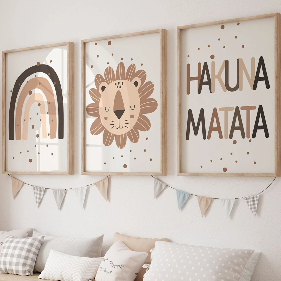 Set x3 Cuadros Selva 'Hakuna Matata'