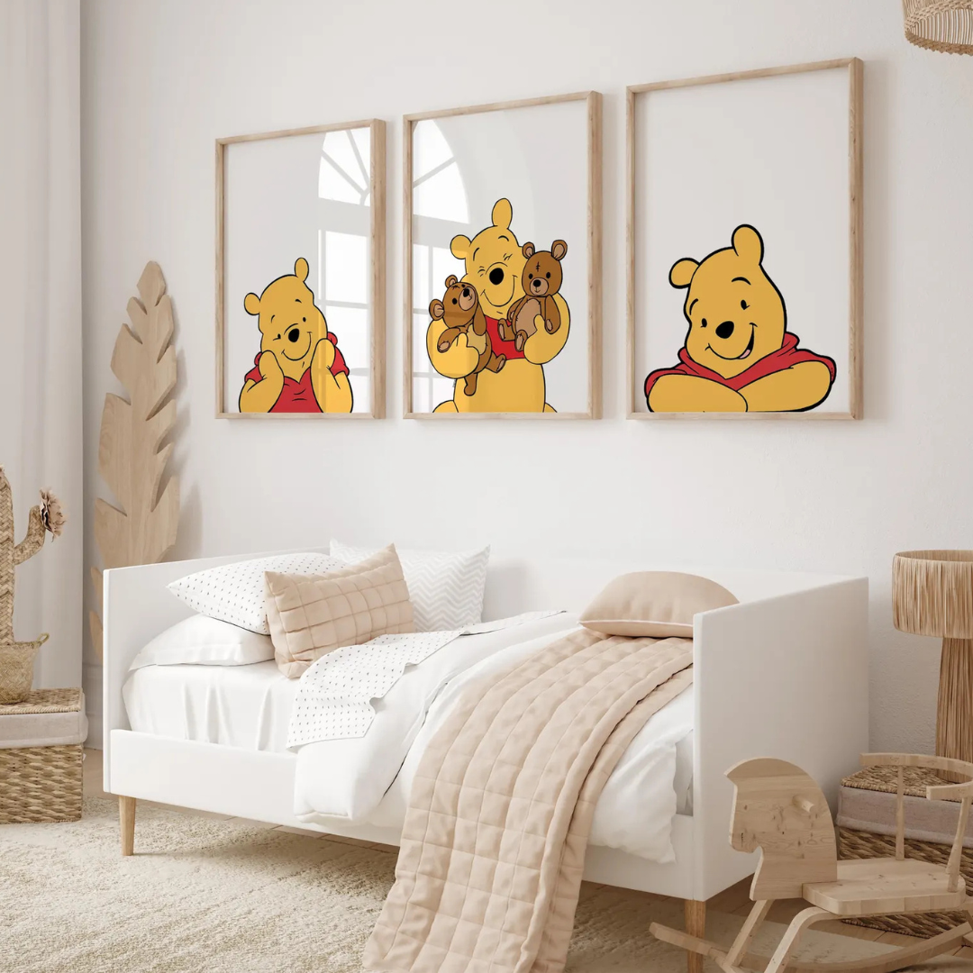 Set x3 Cuadros kids, infantil, Winne Poo I