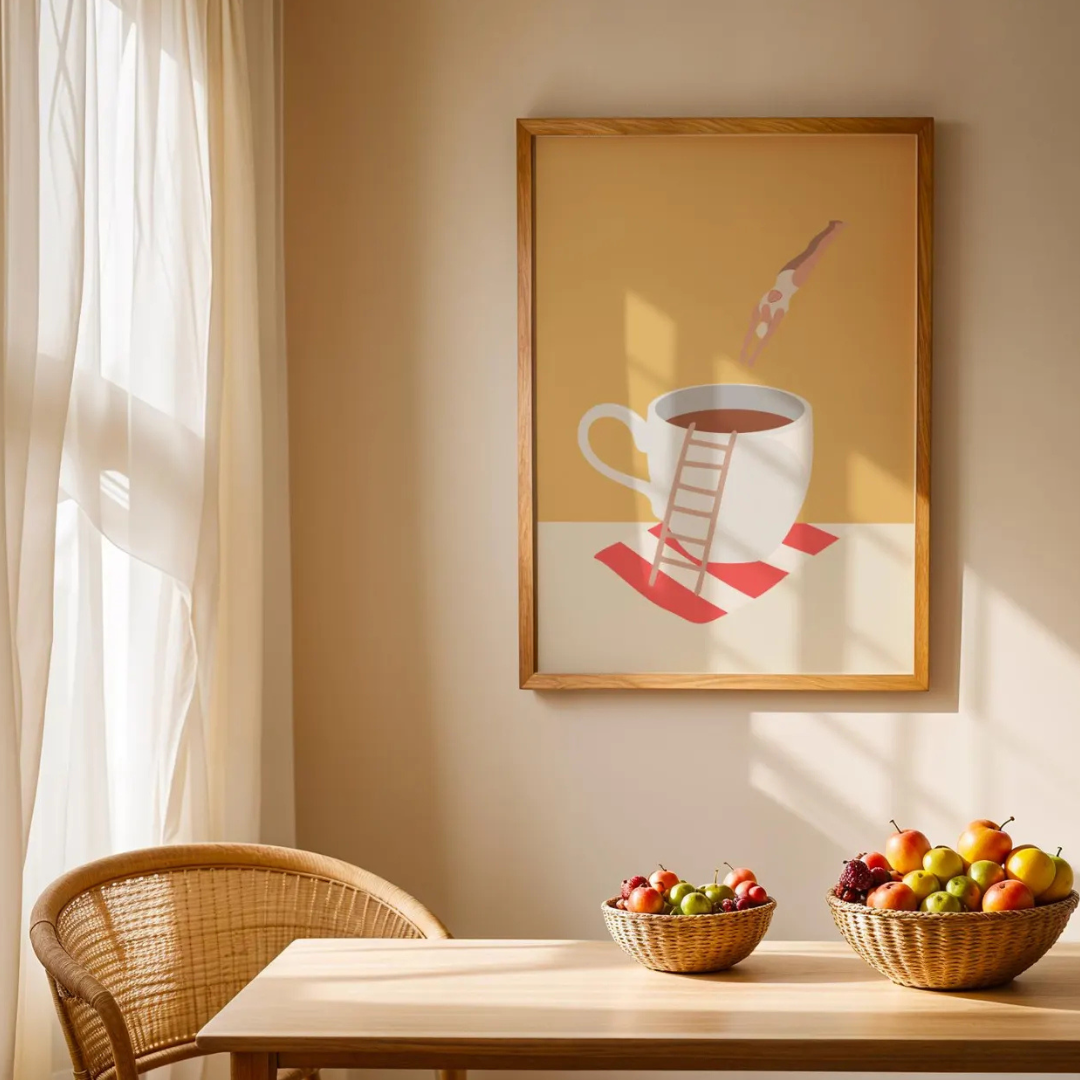 Cuadro Decorativo Café buceador