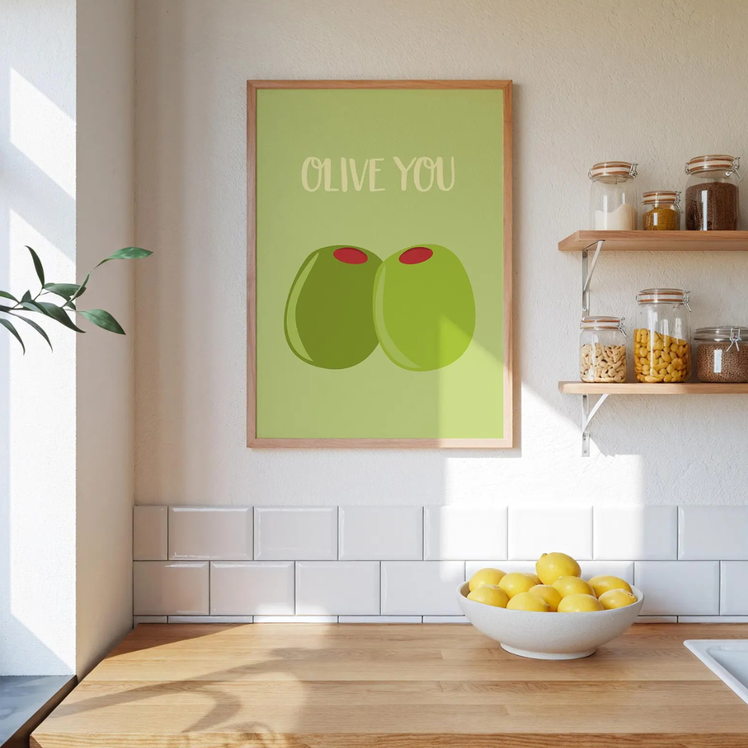 Cuadro Decorativo Arte mural "Olive You"