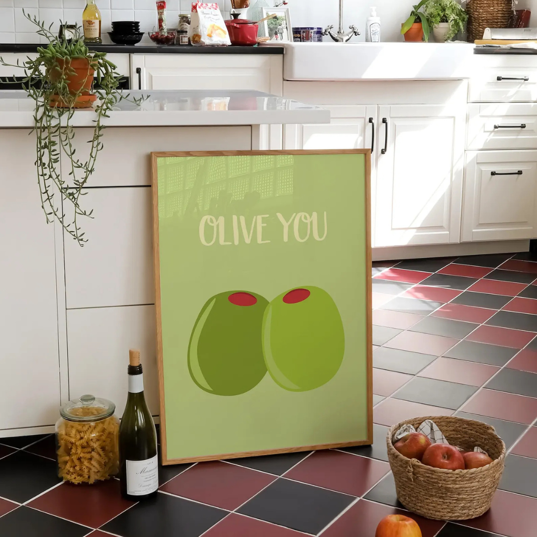 Cuadro Decorativo Arte mural "Olive You"
