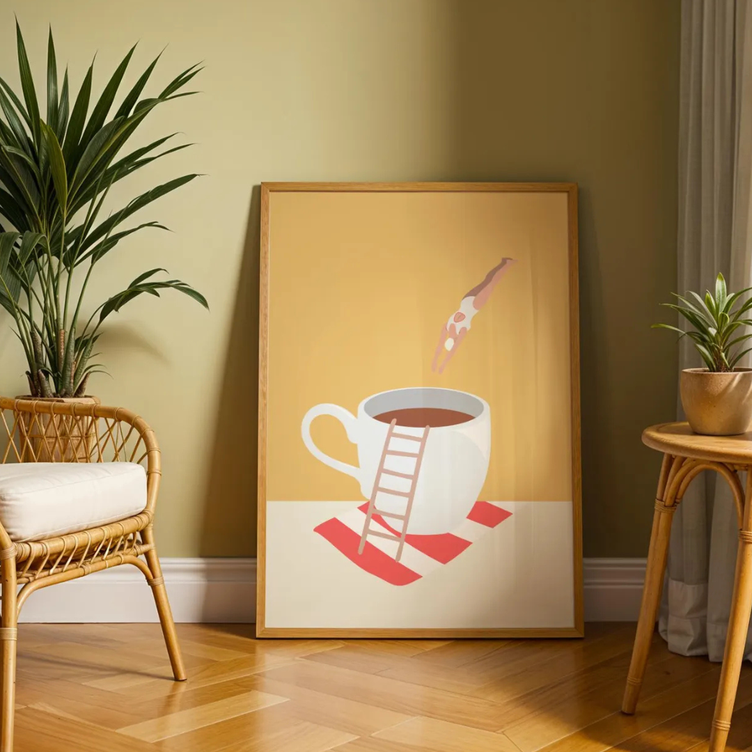 Cuadro Decorativo Café buceador