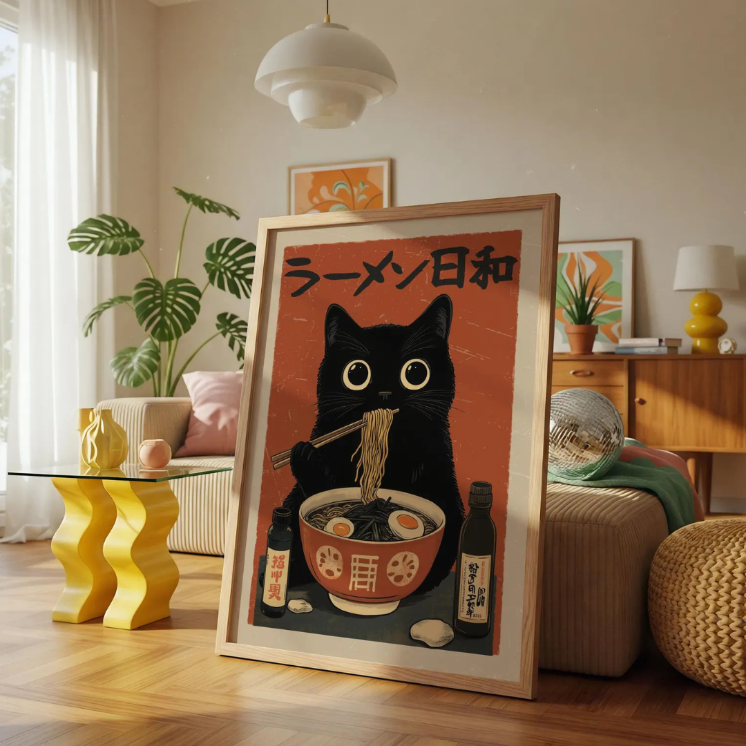 Cuadro Decorativo Gato Asiático pasta