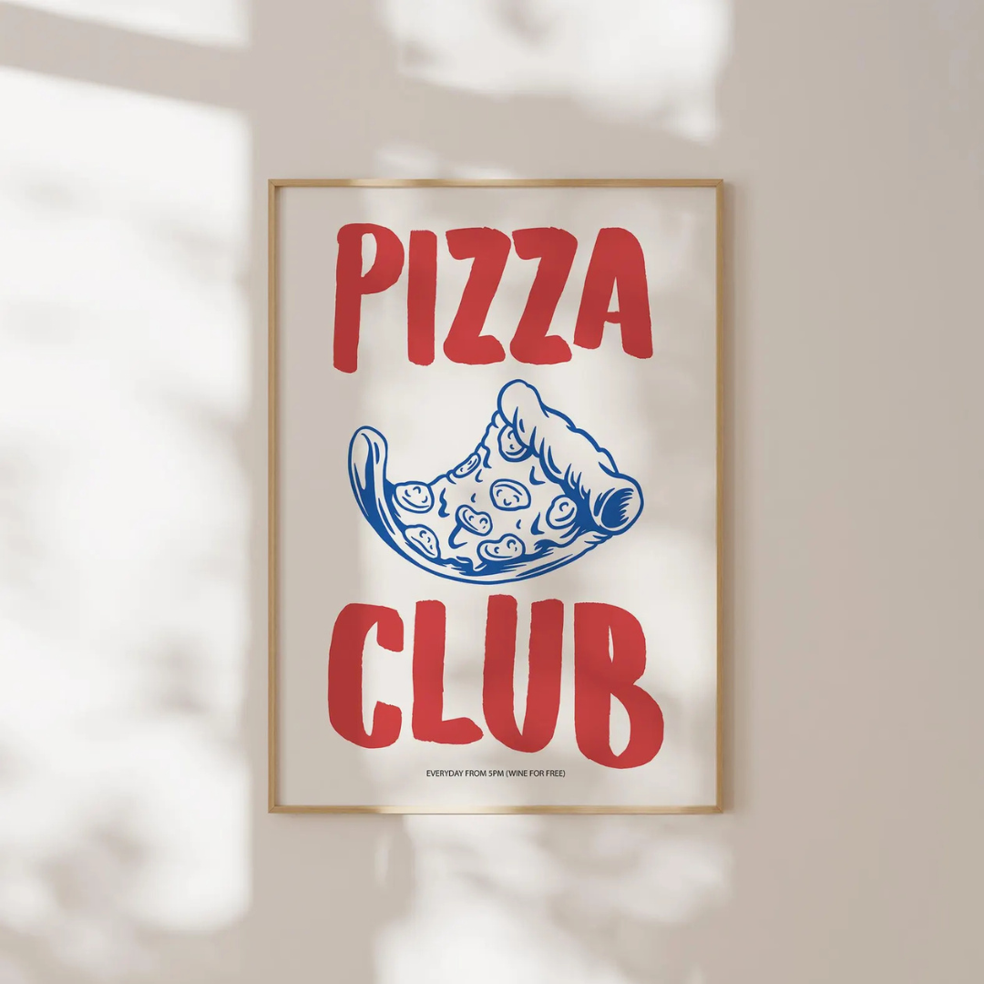 Cuadro Decorativo Arte mural Pizza dibujada a mano