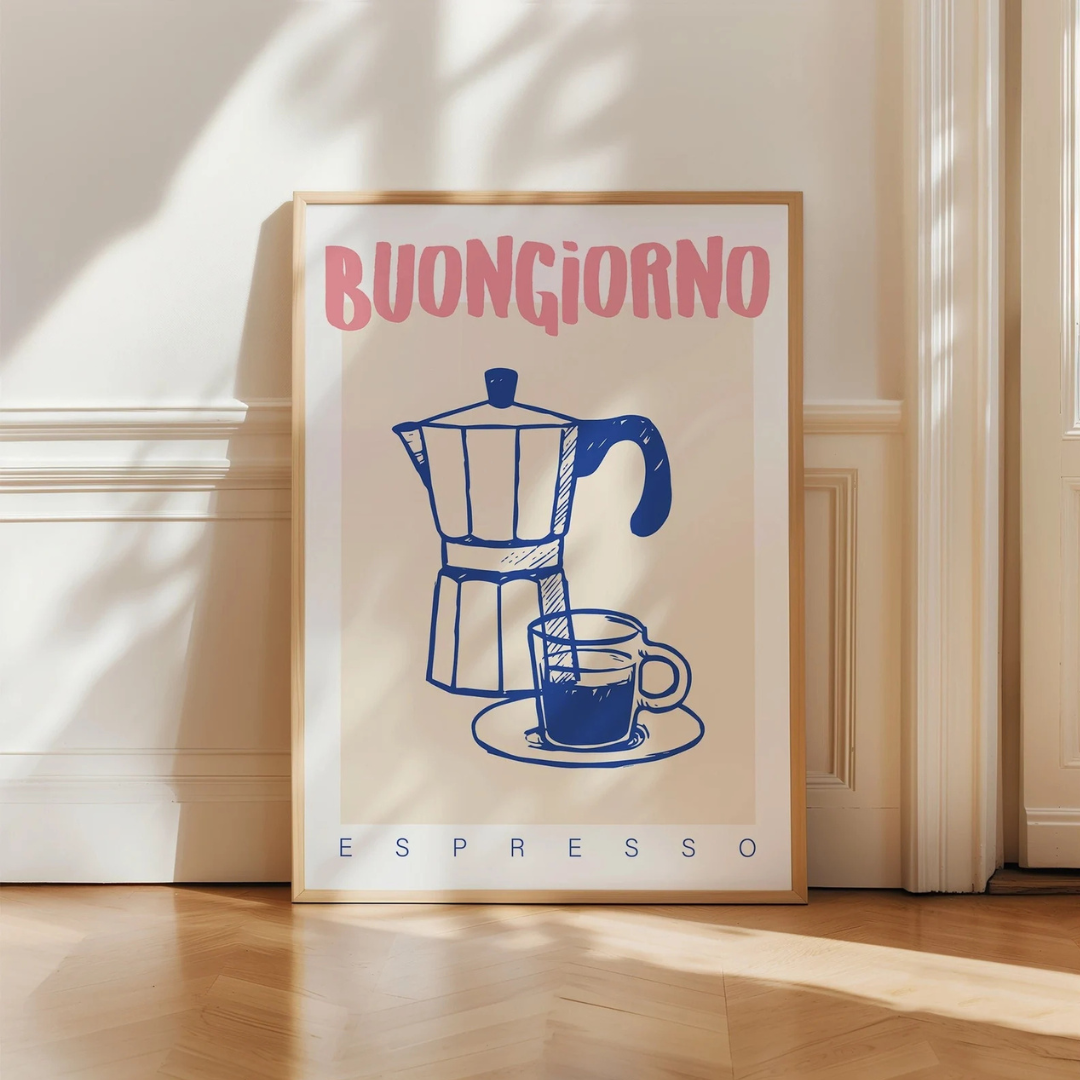 Cuadro Decorativo Club de Café Club del Desayuno Moderno
