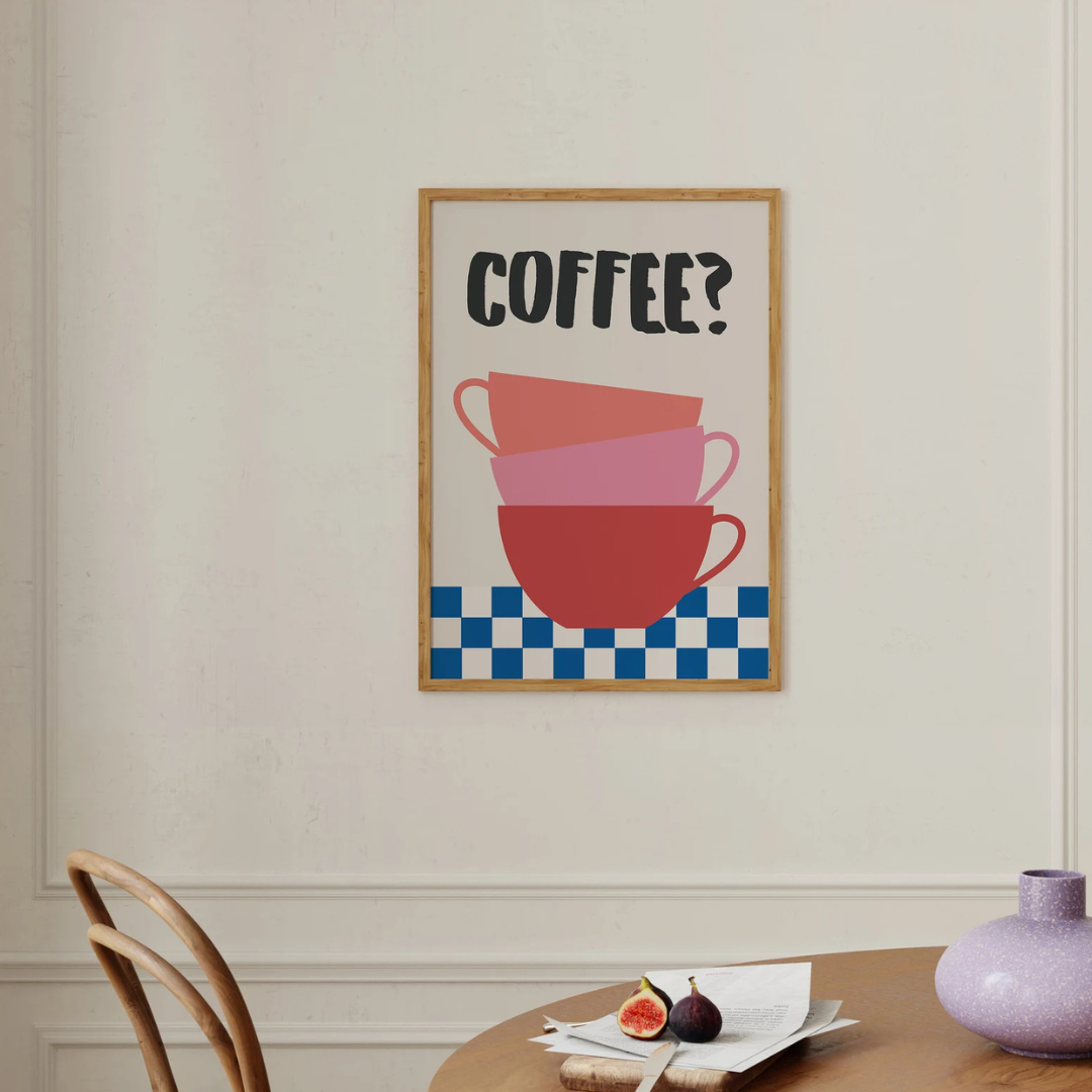 Cuadro Decorativo Club de Café Club del Desayuno Moderno Tasas