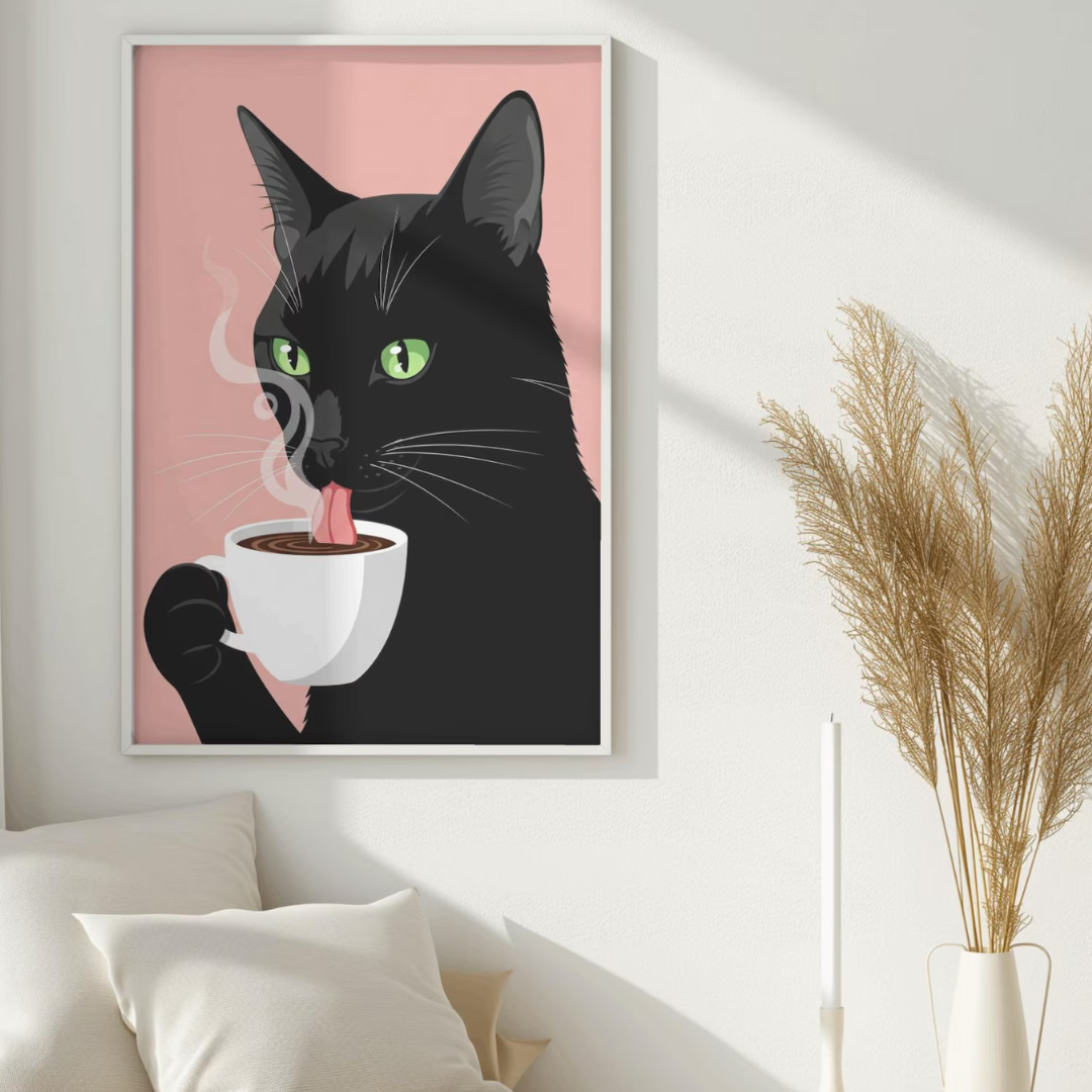 Cuadro Café de Gato Negro