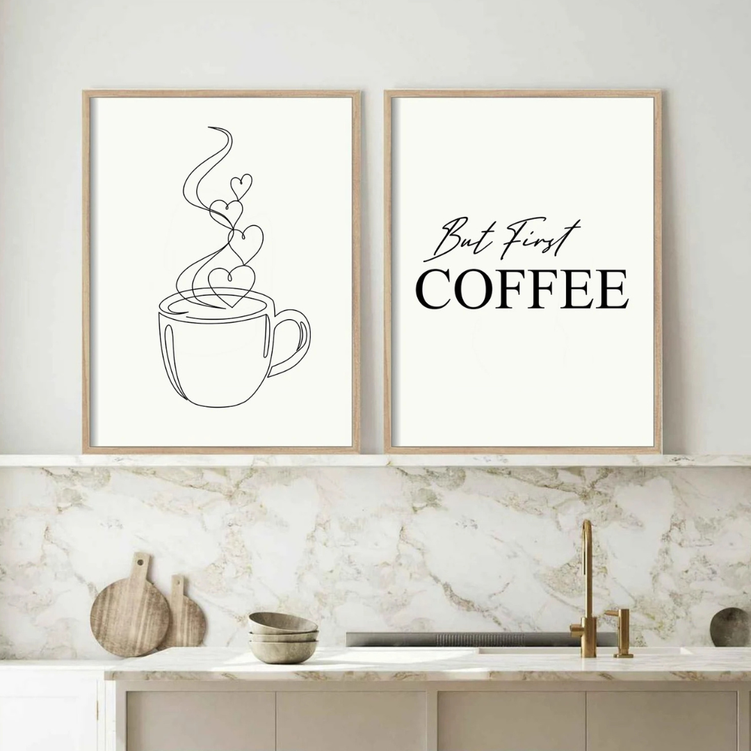 Set x2 Cuadros Decorativos Cafeteros