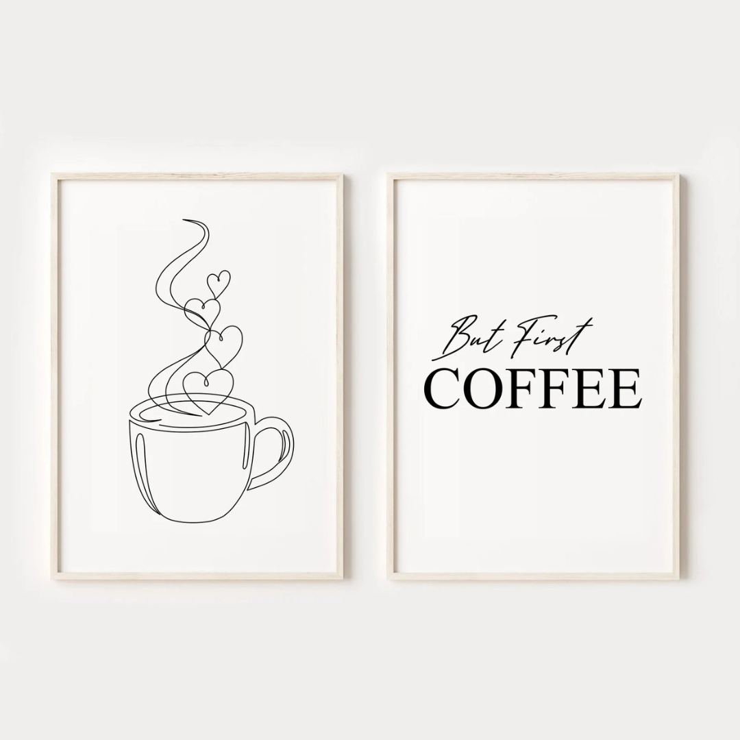 Set x2 Cuadros Decorativos Cafeteros
