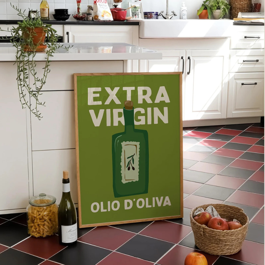 Cuadro Decorativo cocina con aceite de oliva
