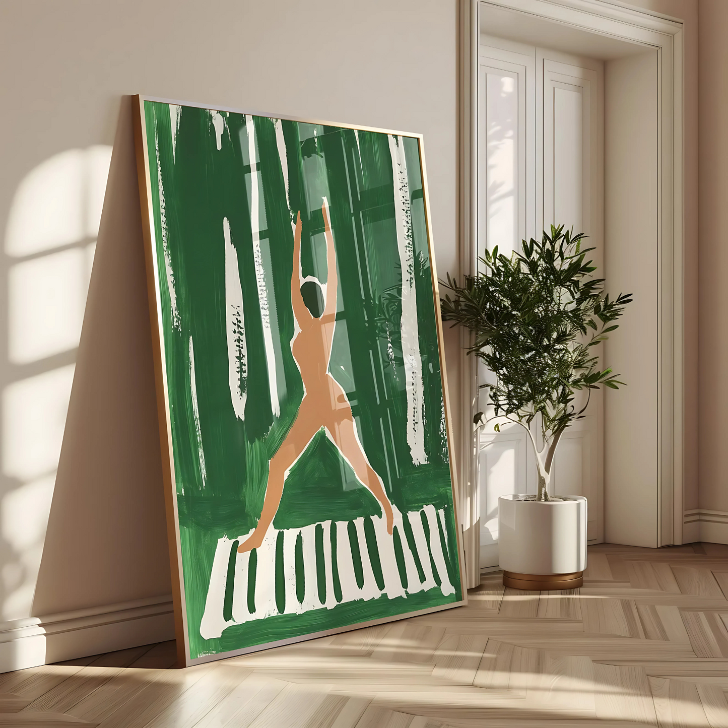 Cuadro Decorativo ilustración Mujer Piano