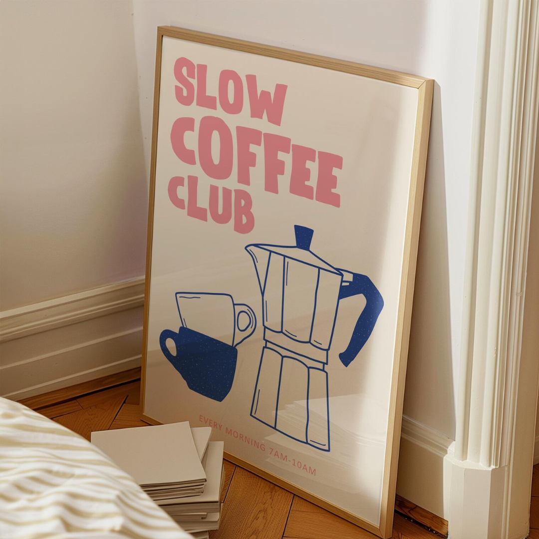 Cuadro Decorativo Slow Coffee Club