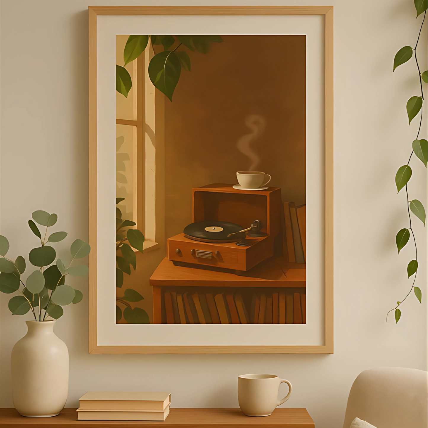 Cuadro Decorativo Musical Tocadiscos, Vinilo, Cafe