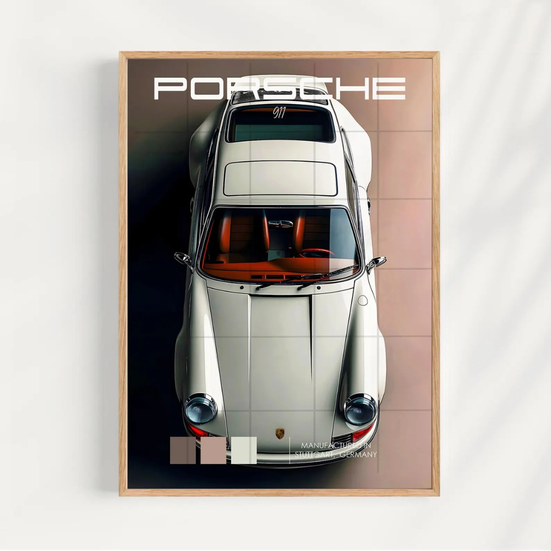 Cuadro Deportivo Porsche Blanco