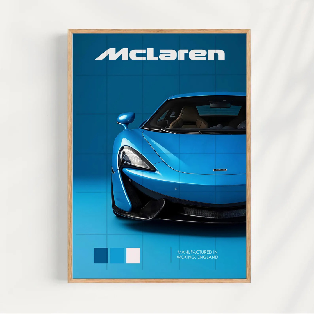 Cuadro Deportivo Mclaren Azul