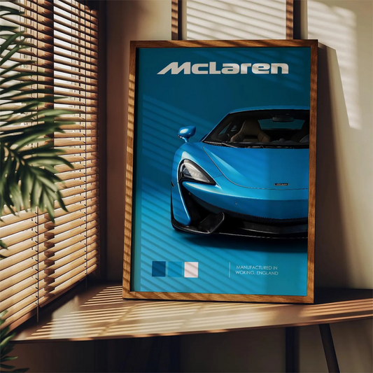 Cuadro Deportivo Mclaren Azul