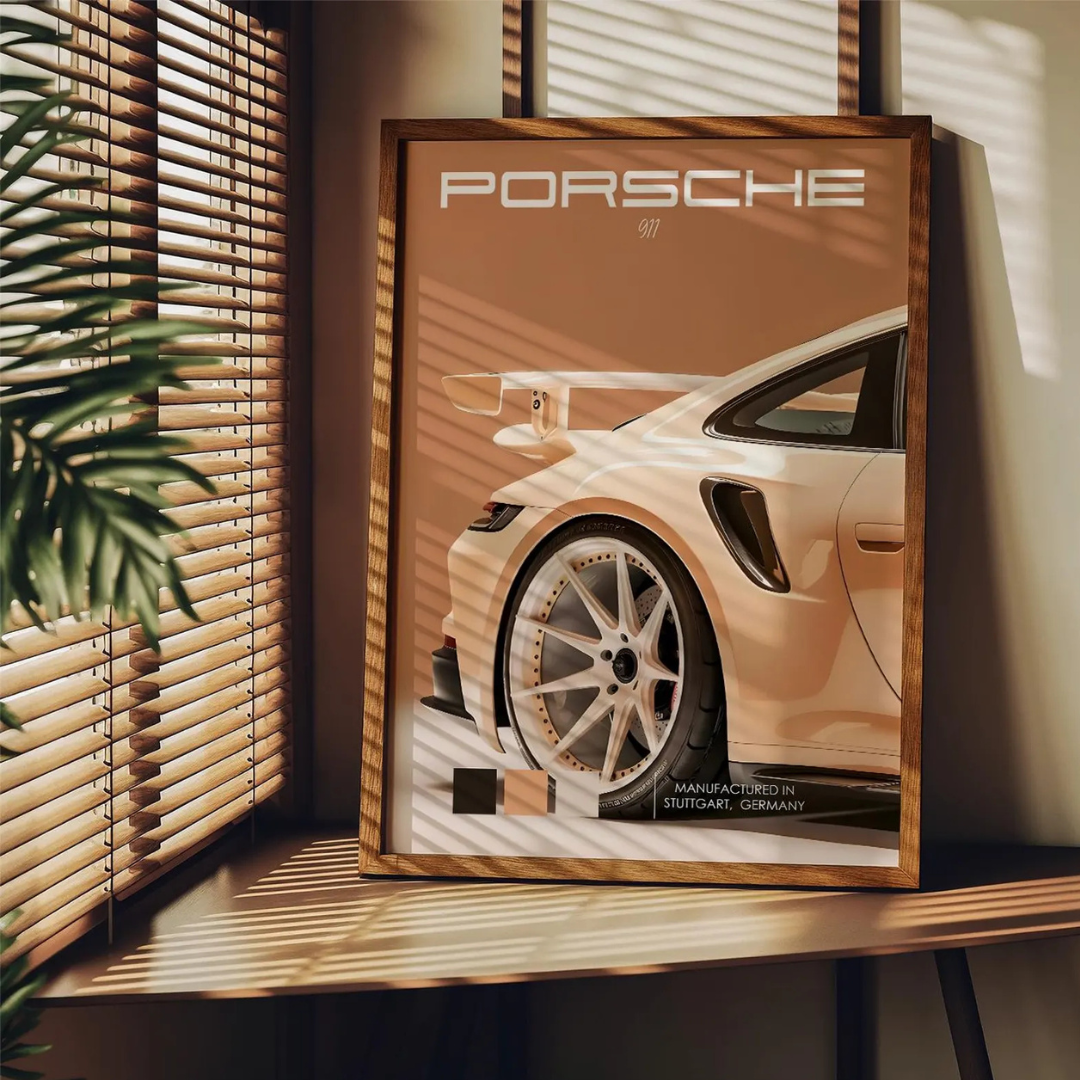 Cuadro Deportivo Porsche Rosa