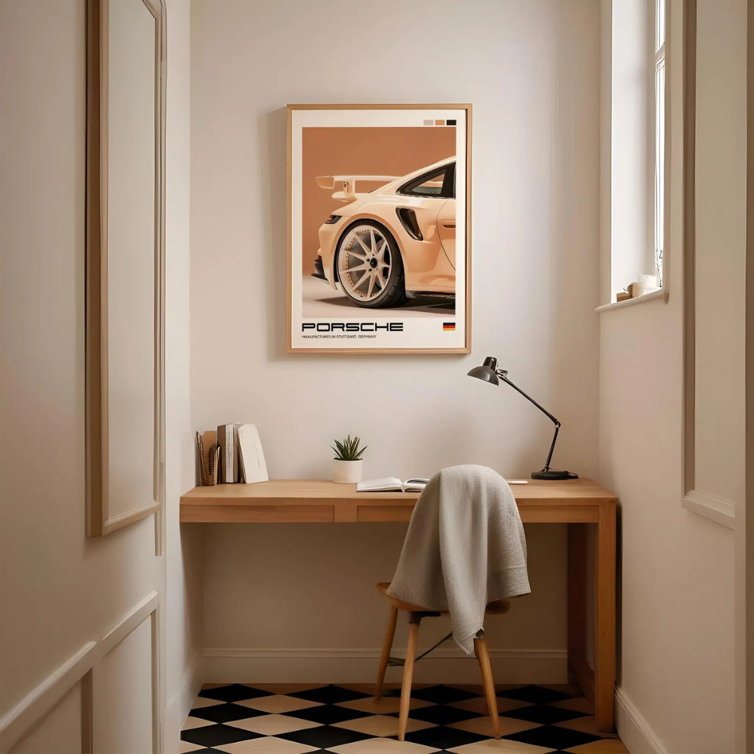Cuadro Deportivo Porsche Rosa