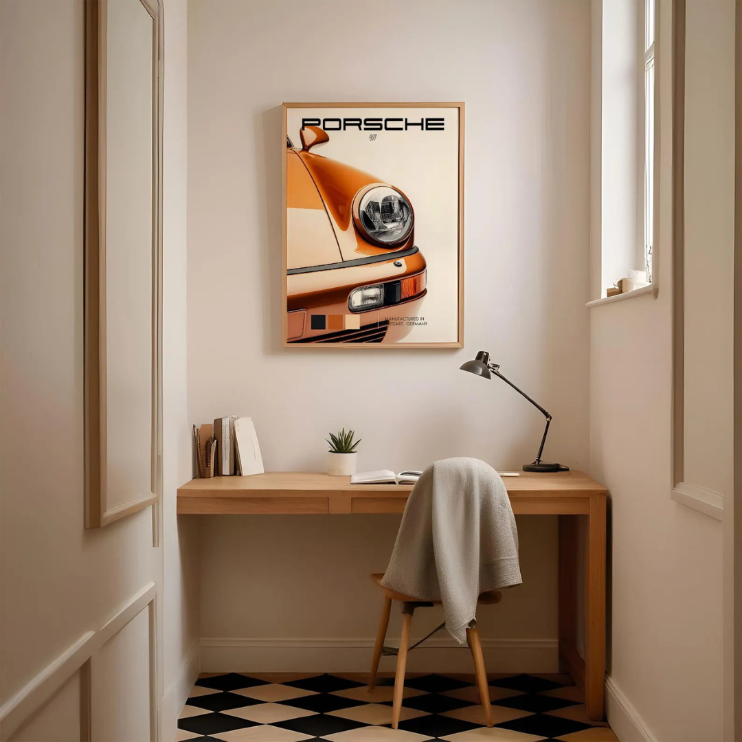 Cuadro Deportivo Porsche Naranja