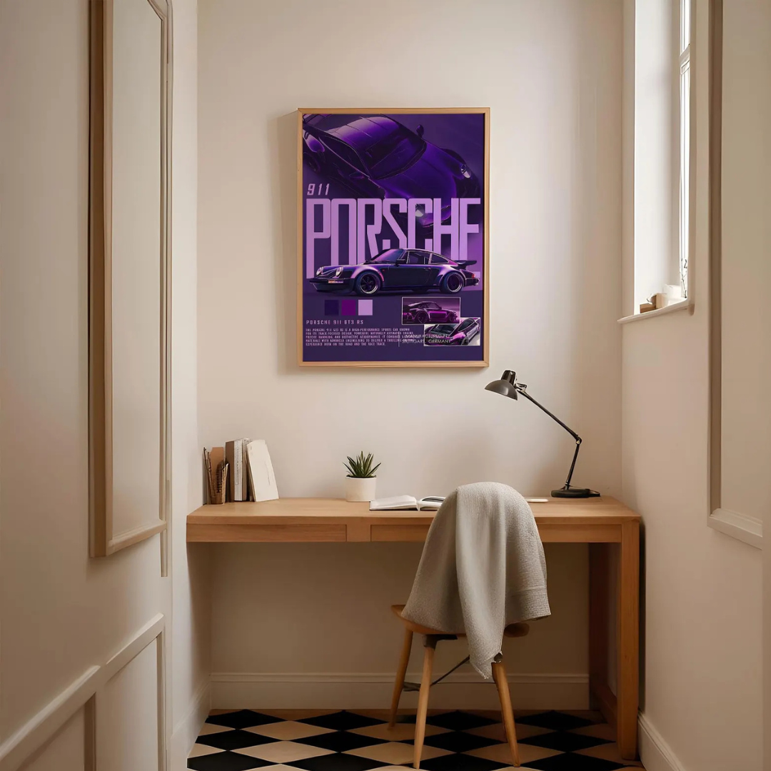 Cuadro Deportivo Porsche Violeta