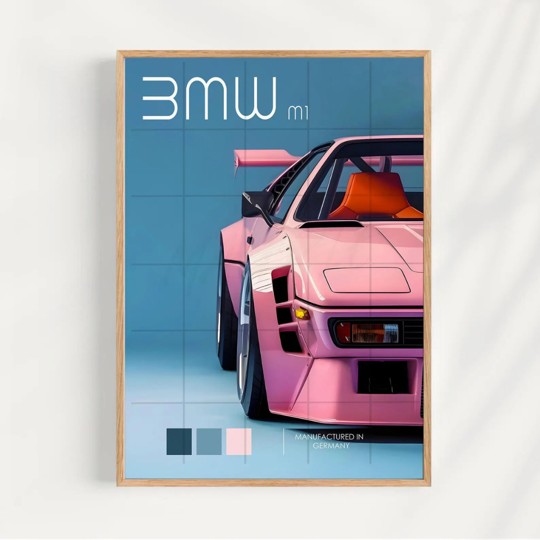Cuadro Deportivo Rosa BMW M1