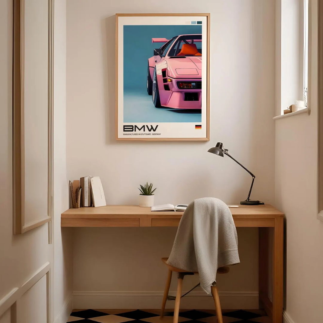 Cuadro Deportivo Rosa BMW M1