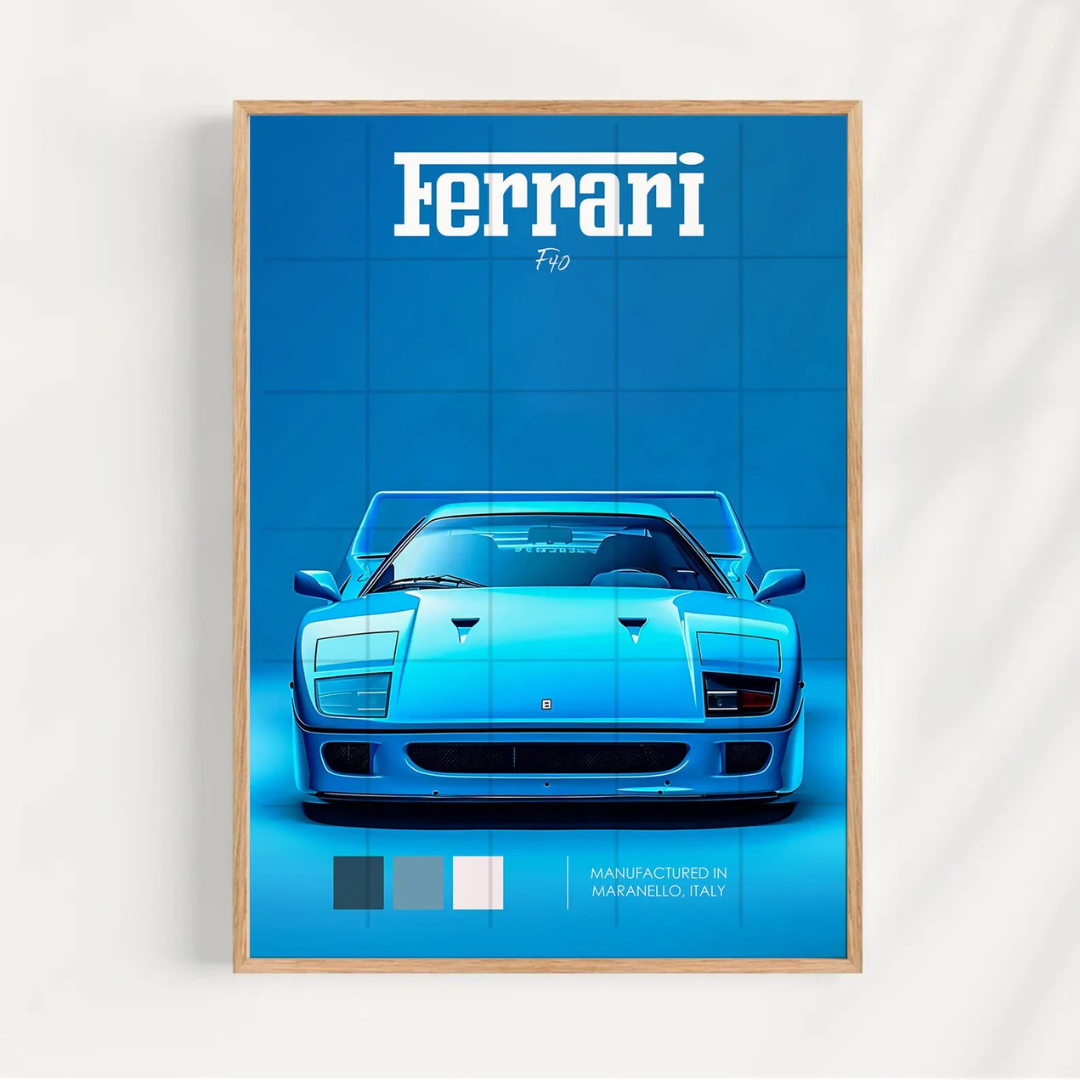 Cuadro Deportivo Ferrari F40
