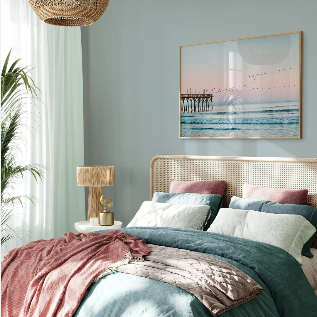 Cuadro Decorativo laya tranquila al atardecer, póster de cielo pastel