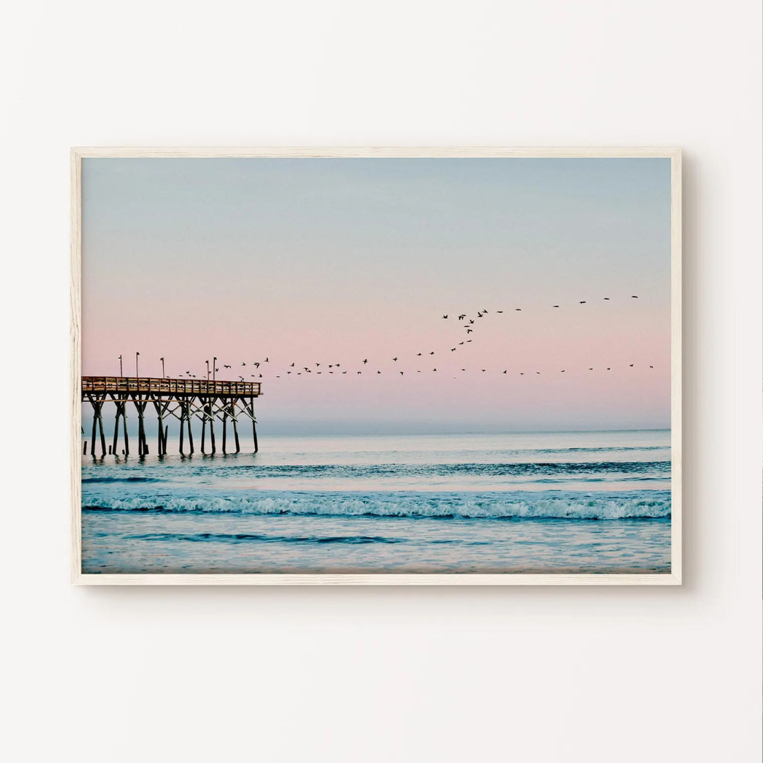 Cuadro Decorativo laya tranquila al atardecer, póster de cielo pastel
