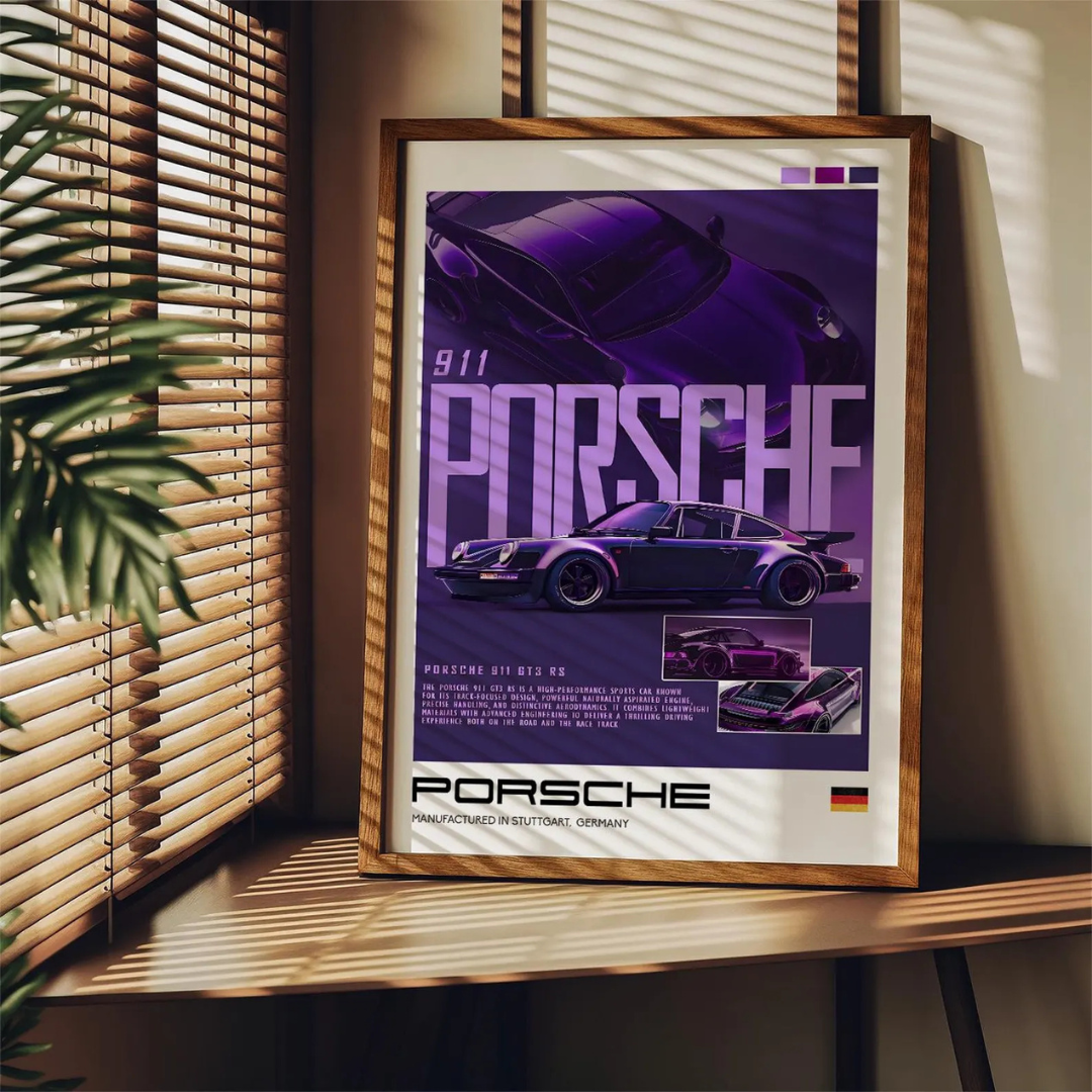 Cuadro Deportivo Porsche Violeta