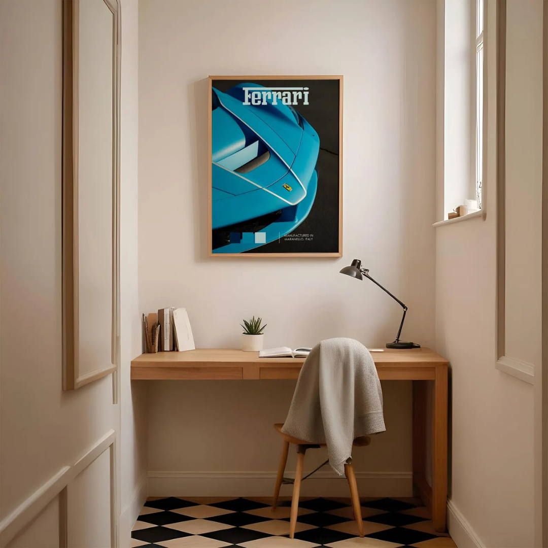 Cuadro Deportivo Ferrari azul I