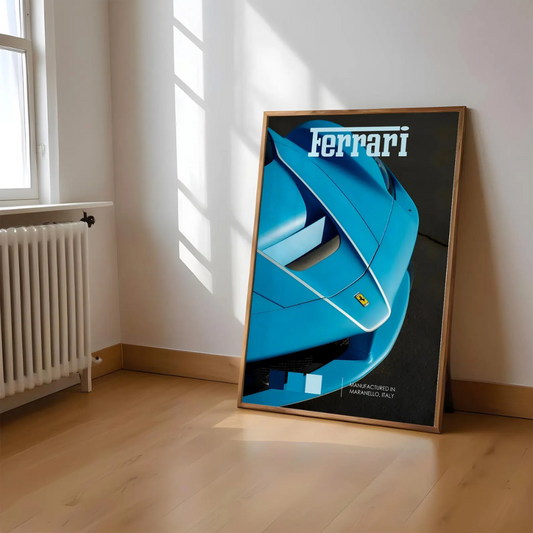 Cuadro Deportivo Ferrari azul I