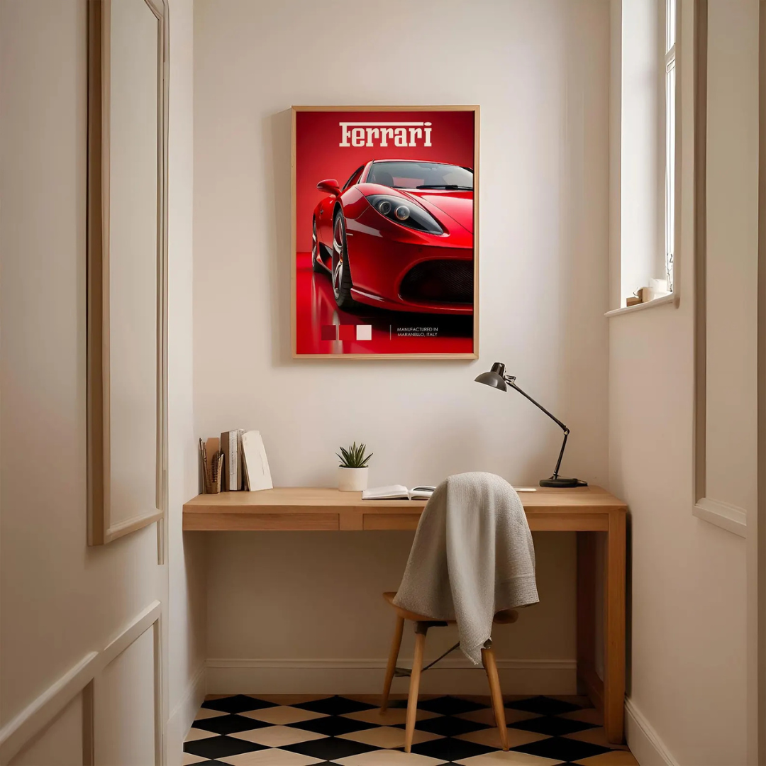 Cuadro Deportivo Ferrari Rojo II
