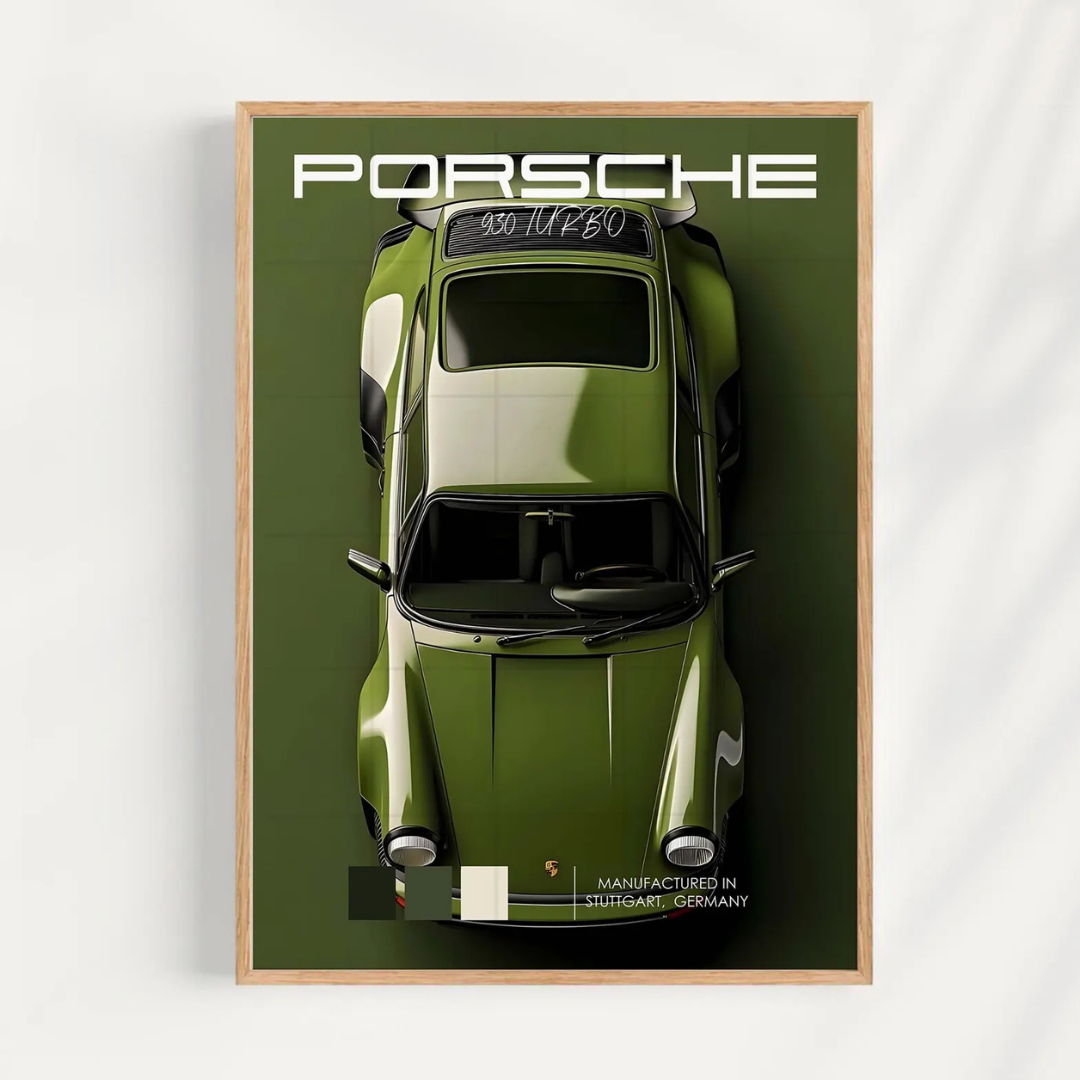Cuadro Deportivo Porsche Verde Militar