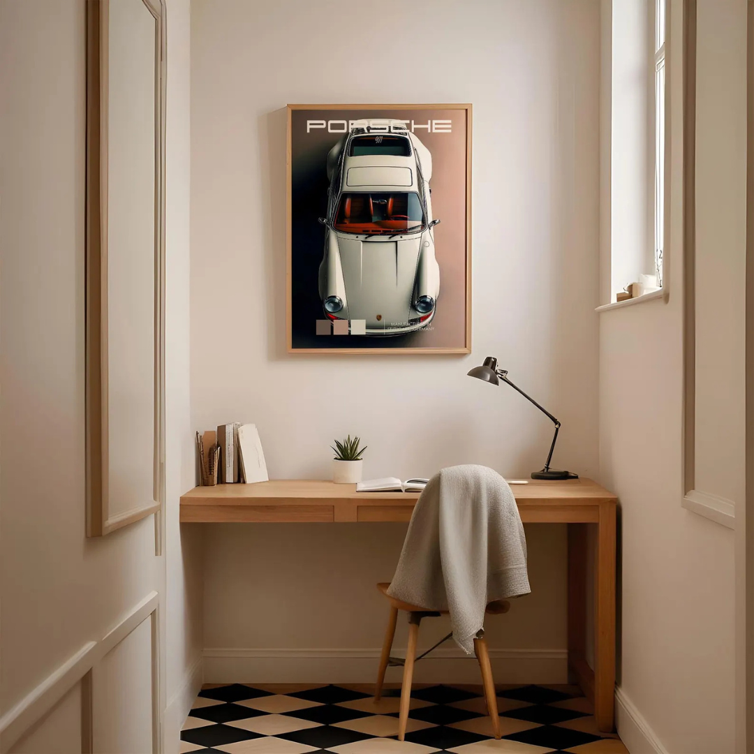 Cuadro Deportivo Porsche Blanco
