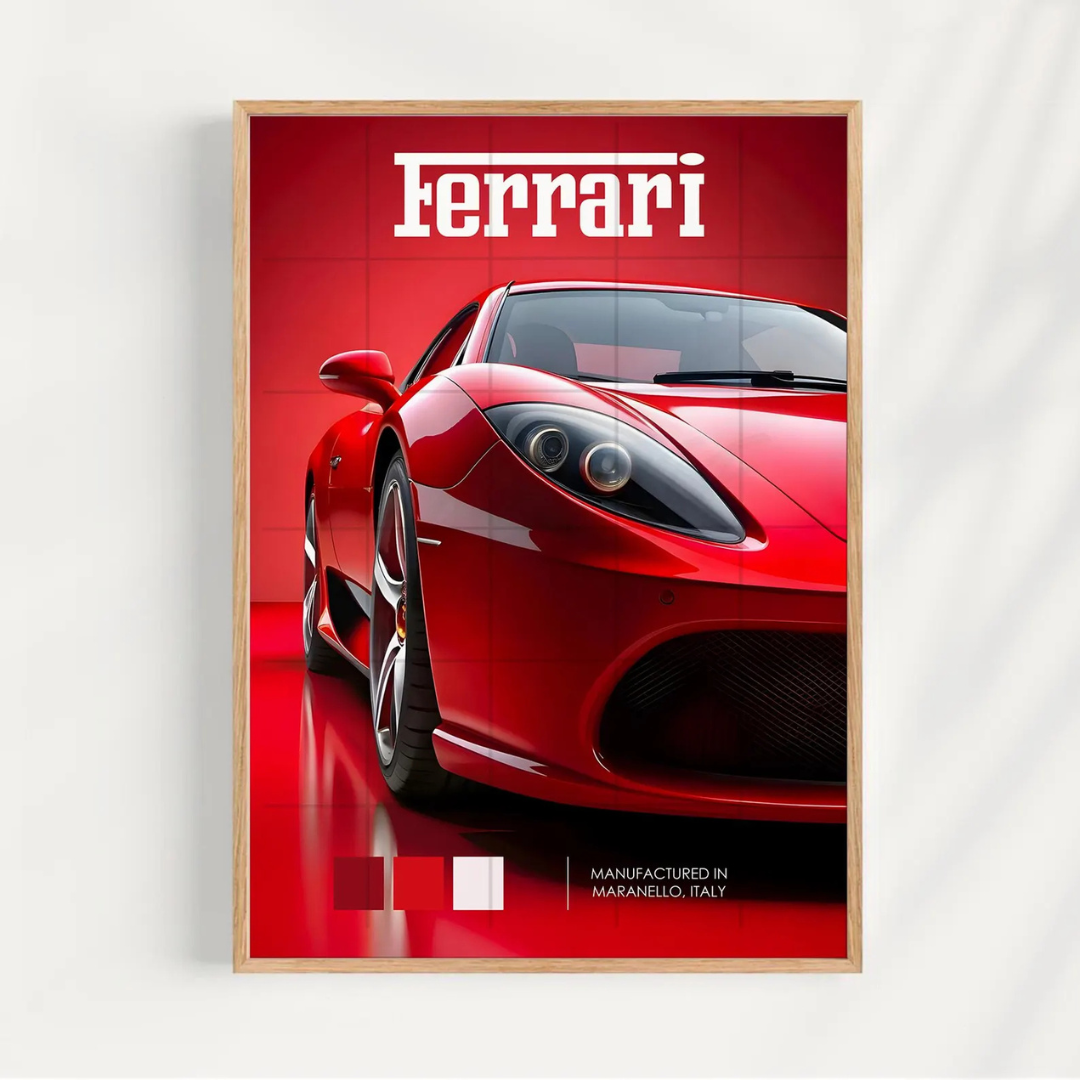 Cuadro Deportivo Ferrari Rojo II