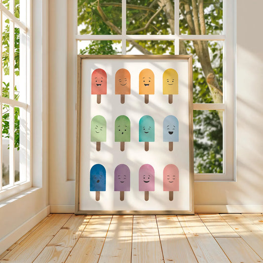 Cuadro Decorativo Sensaciones de helado arcoíris