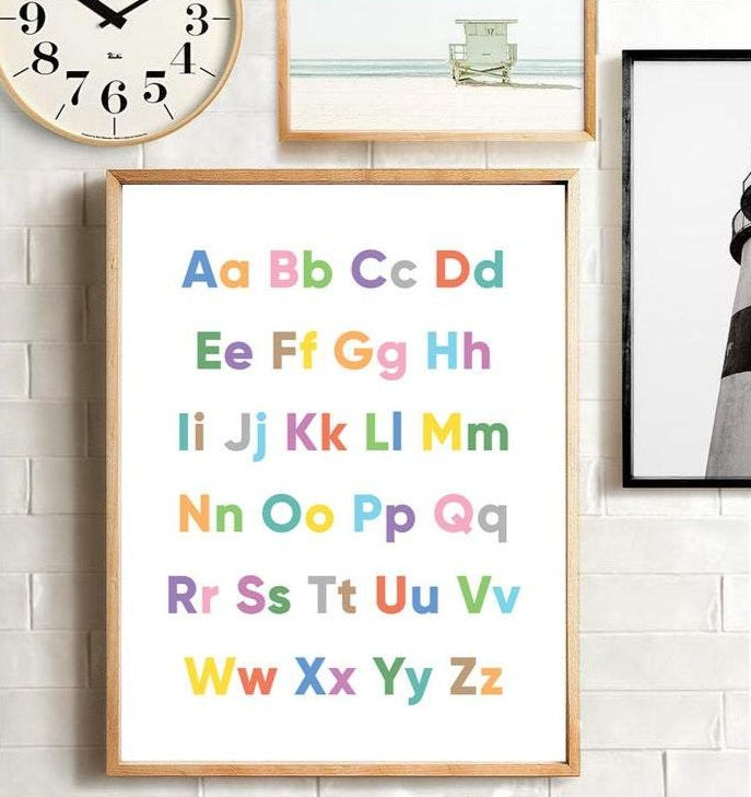 Cuadro Decorativo Infantil , Abecedario en color - Tree House Deco