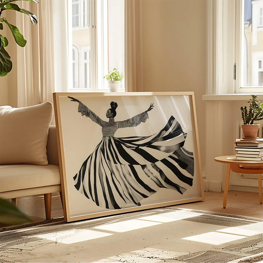 Cuadro Decorativo Ilustración Mujer Bailando