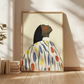 Cuadro Decorativo Ilustración Mujer Ruborizada