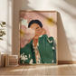 Cuadro Decorativo Ilustración Mujer Y Flores