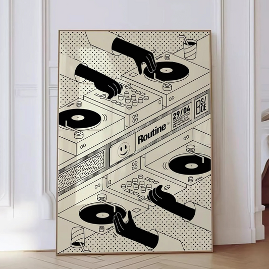 Cuadro Decorativo Musica Dos Dj